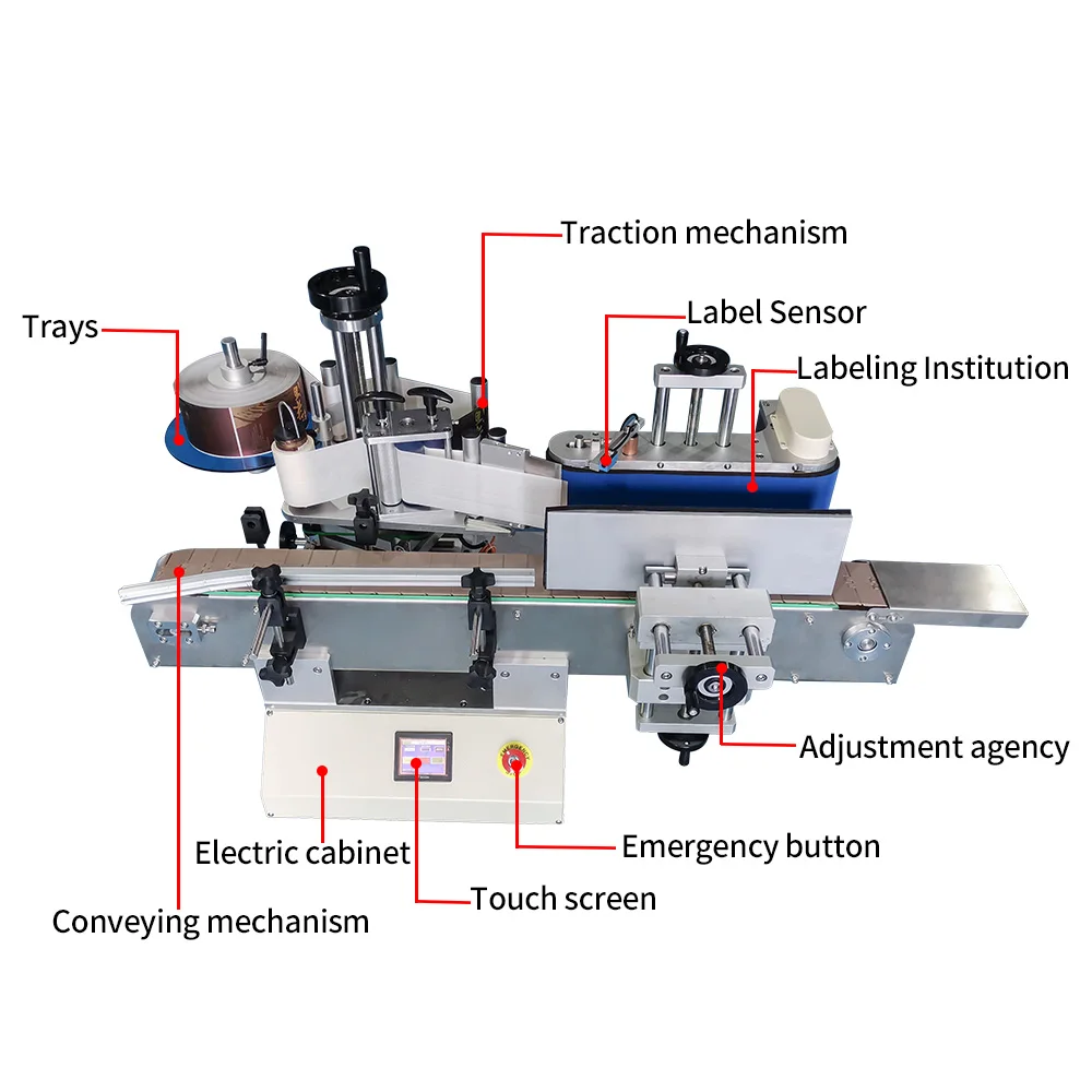 Orshang Electric High-Speed Small Bottle Tabletop Labeling Machine Date Code Print Wood Packaging with PLC Motor Core Components