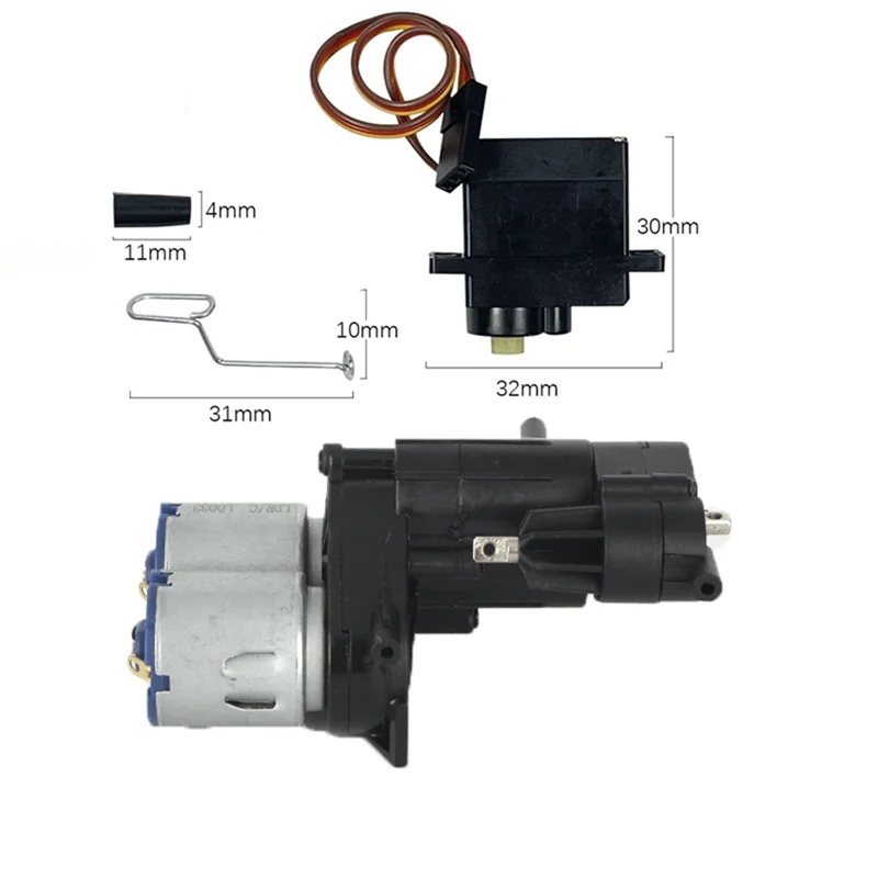 2-speed versnellingsbak snelheidsverandering transmissie voor LDRC P06 LD-P06 LD1201 Unimog 1/12 RC auto upgrade onderdelen