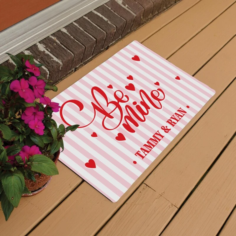 Home Textiles Today Logo - Gepersonaliseerde Valentijnsdag deurmat met aangepast logo