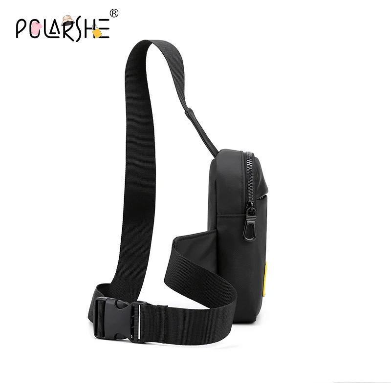 Polarshe Men's Chest Bag Shoulder Fashion Travel Chest Pack Crossbody Bags Small Nylon Chest Bags Sacoche Poitrine