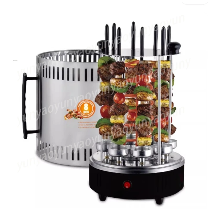 Household European Standard Barbecue Skewer Machine - Multi-functional No Smoke Charcoal Oven, for Outdoor Use