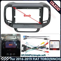 Car MP5 Radio Android stereo Harness screens accessories navigation dashboard cables frame canbus For 2016-2019 FIAT TORO 9INCH