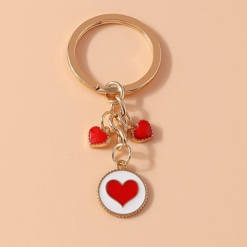 Aihua Hübscher Lippenstift-Schlüsselanhänger mit roten Lippen, Herz- und Rosenblüten-Motiv, für Frauen und Mädchen, Geburtstagsgeschenk, Schmuckanhänger für Handtaschen – Detail 10