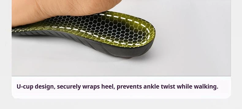 Schwarze orthopädische Einlegesohlen mit Fußgewölbestütze, stoßdämpfende Sporteinlagen, atmungsaktive, geruchsneutrale Schuhpolster, 2 Stück/4 Stück. – Detail 16