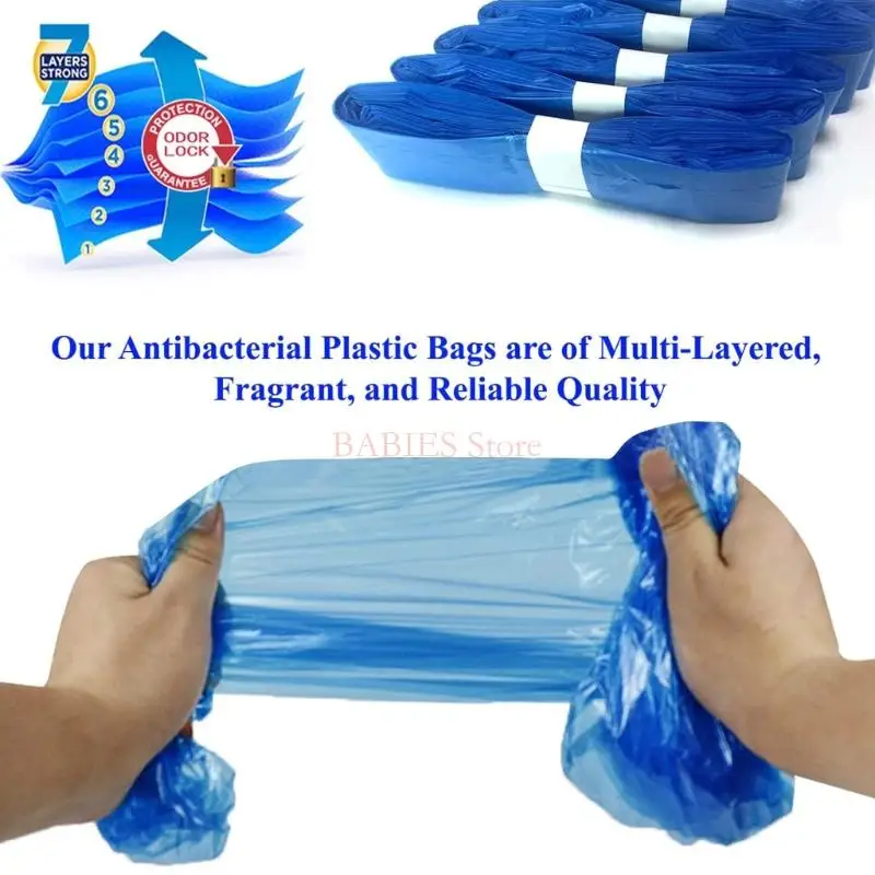 Diaper Bin Refill Cassette Two Layer  Odor  Baby Diaper Disposal Bag Refills Secure Smell Containment 8pcs