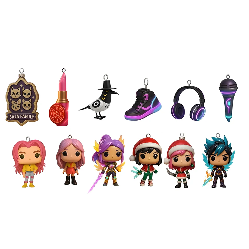 شيطان هنتر شجرة عيد الميلاد زخرفة Kpop نمط مجيء صندوق أعمى لطيف القوطية عطلة ديكور للمراهقين والنساء هدية