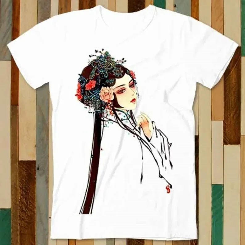 Japan Geisha Lady Tee - Blossom Queen, Sexy Pin-Up, Retro Style A4921