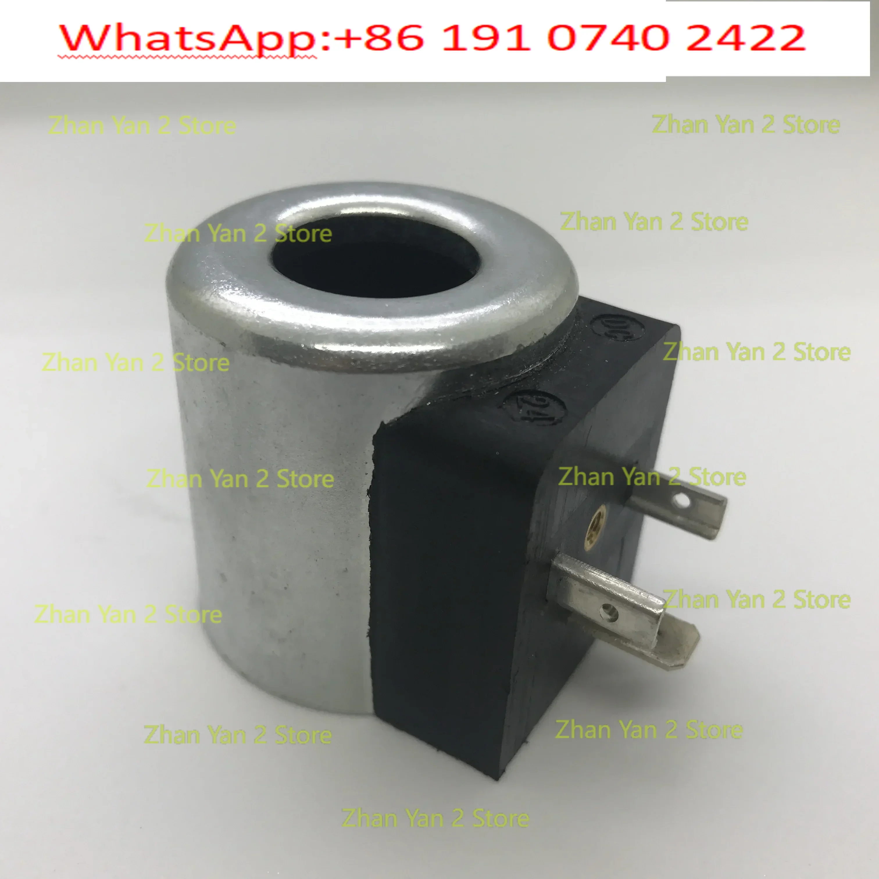 1PCS Solenoid valve coil, hydraulic three-pronged solenoid valve coil, hole 18MM height 40MM DC24V 12V