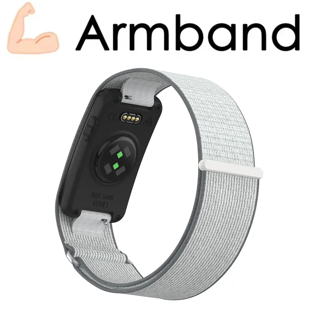 Nylon-Bizeps-Armband für Garmin CIRQA Smart Band, leicht, verstellbar, atmungsaktiv, Sport-Ersatzarmband für Garmin CIRQA
