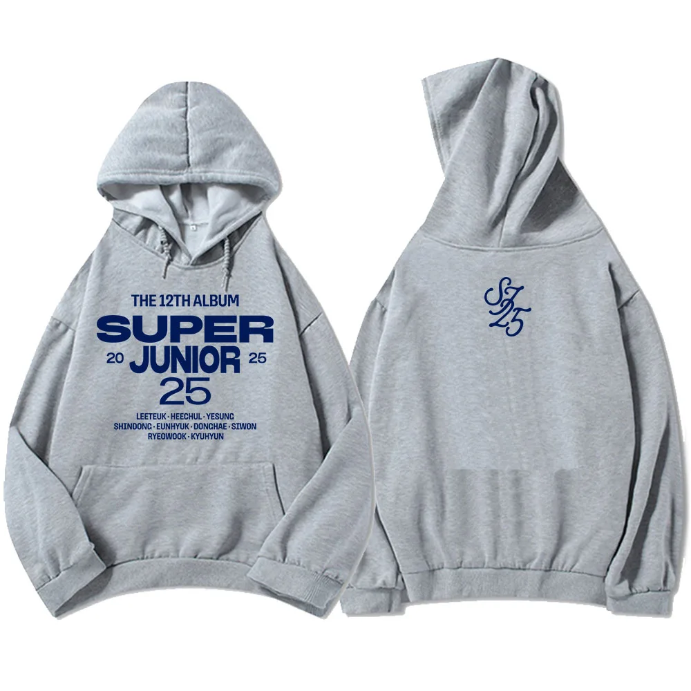 12TH ALBUM SuperJunior25 Hoodies Korean Boys Band Fashion Sweatshirts Graphic Printing Clothes for Men/Women Autumn Fleece Hoody