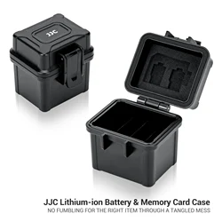 JJC Camera Battery and Memory Card Storage Box For Olympus LI-92B LI-90B Fujifilm NP-50 Ricoh DB-110 Canon NB-13L Sony NP-BX1