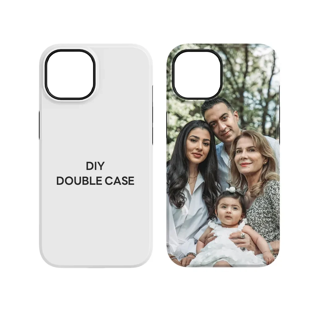 TUOLI Doule Case 2 in 1 TL-X9 Blank Phone for iPhone 16 15 14 13 12 Sublimation Heat Transfer Cellphone Personalized DIY Covers
