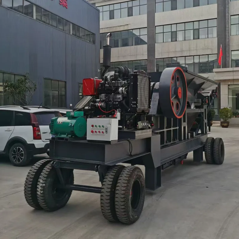 Factory Direct Sales PE250*400 Mobile Diesel Engine Jaw Crusher for Crushing Granite Gravel diesel Mobile Jaw Crusher Plant view 2