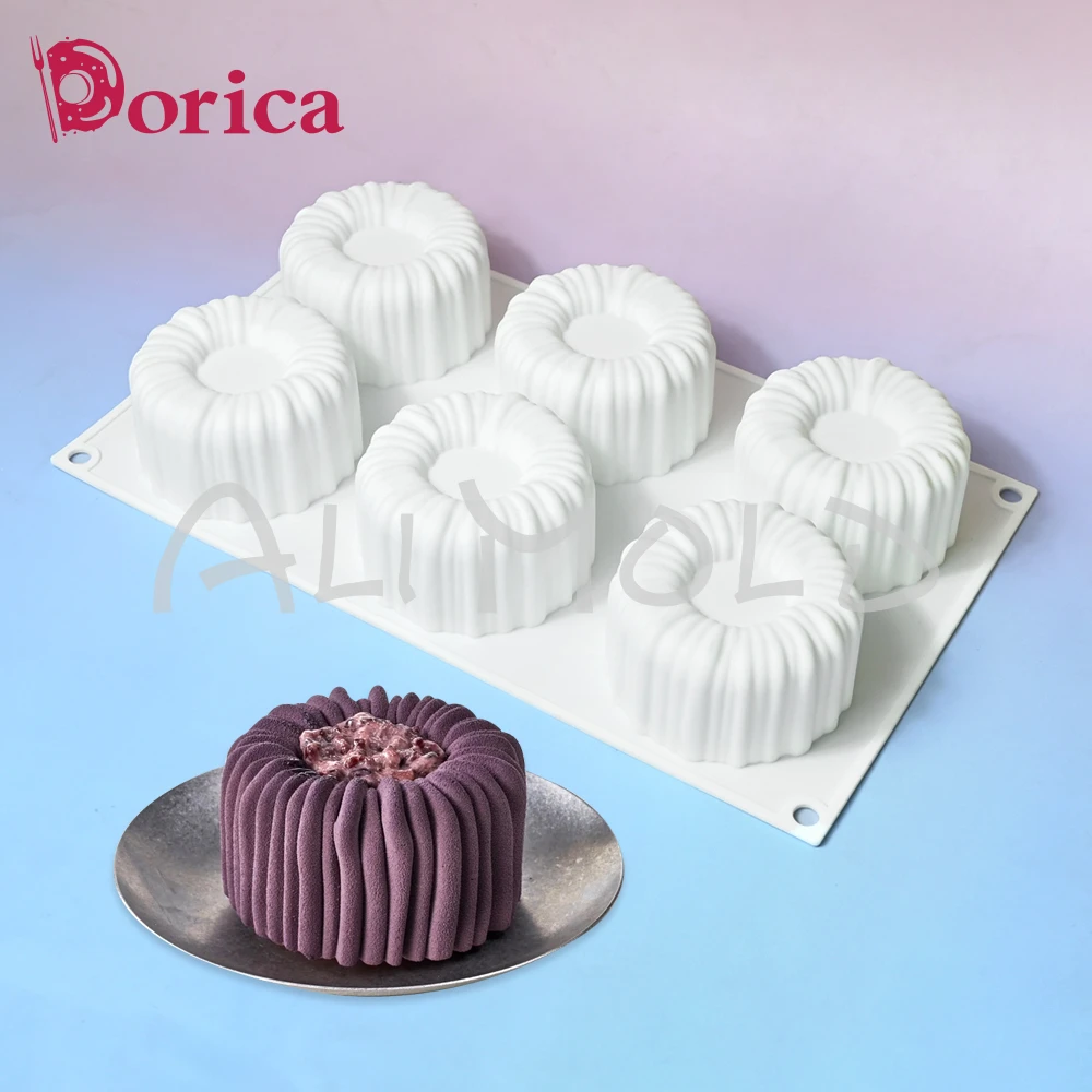 French Cake Silicone Moulds Pudding Chocolate Mousse Cake Molds Cake Decorating Tools DIY Plaster Soap Candle Mould Baking Pans