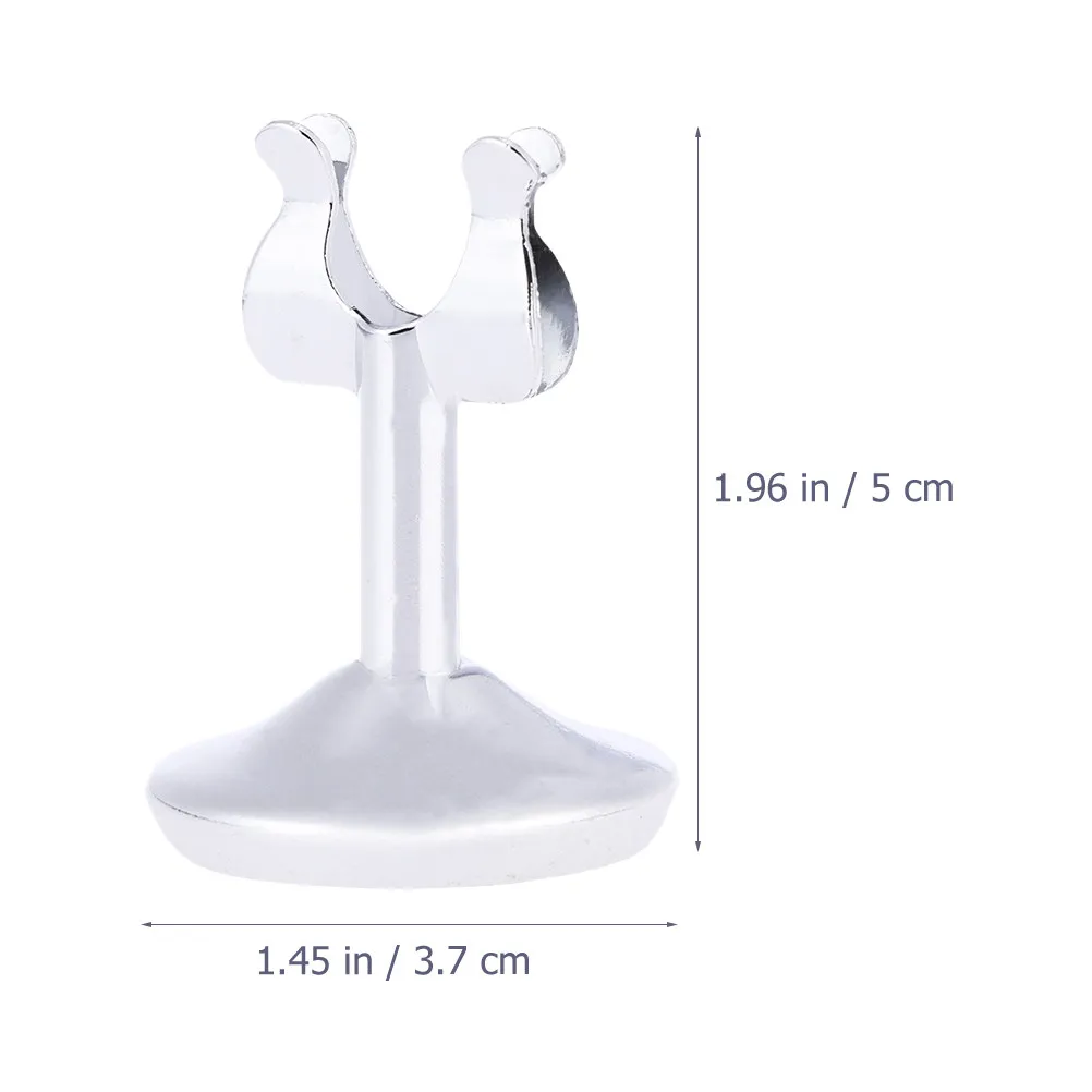 6Pcs Spiral Design Table Card Holders Premium Stainless Steel U-Shaped Number Stands for Wedding Office Party Table Number Place