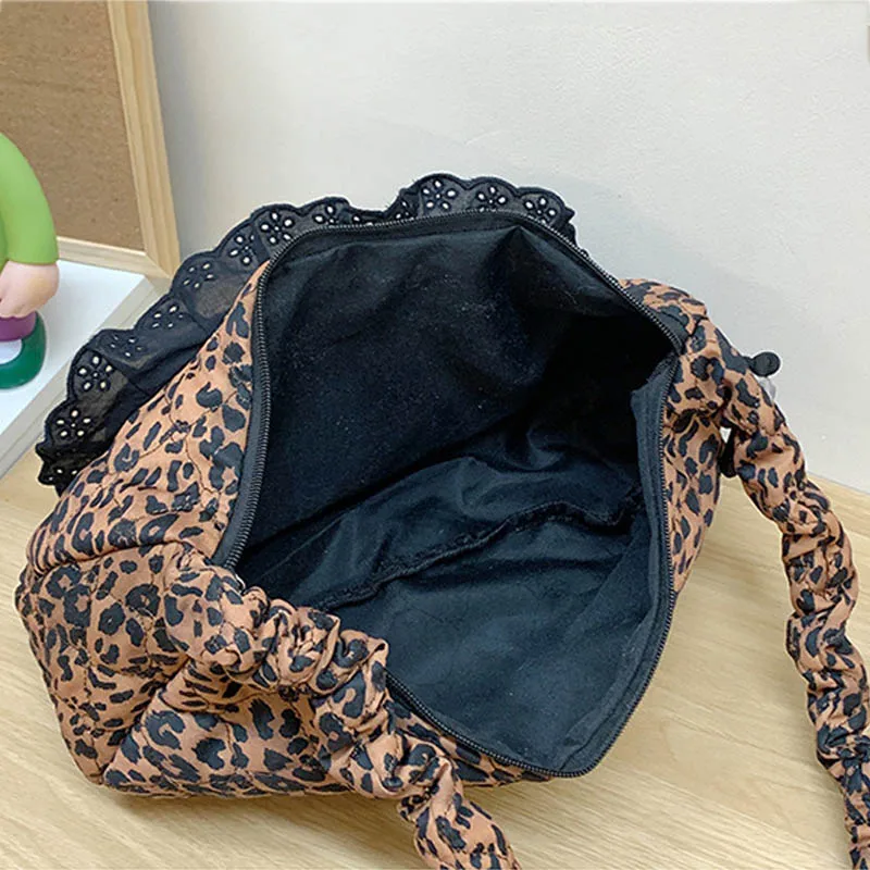 Zipper Bag Love Heart Lace Itabag Ox Cloth Preppy Style Space Cotton Transparent Bags Korean Style Y2k Shoulder Bag Outdoor - view 6