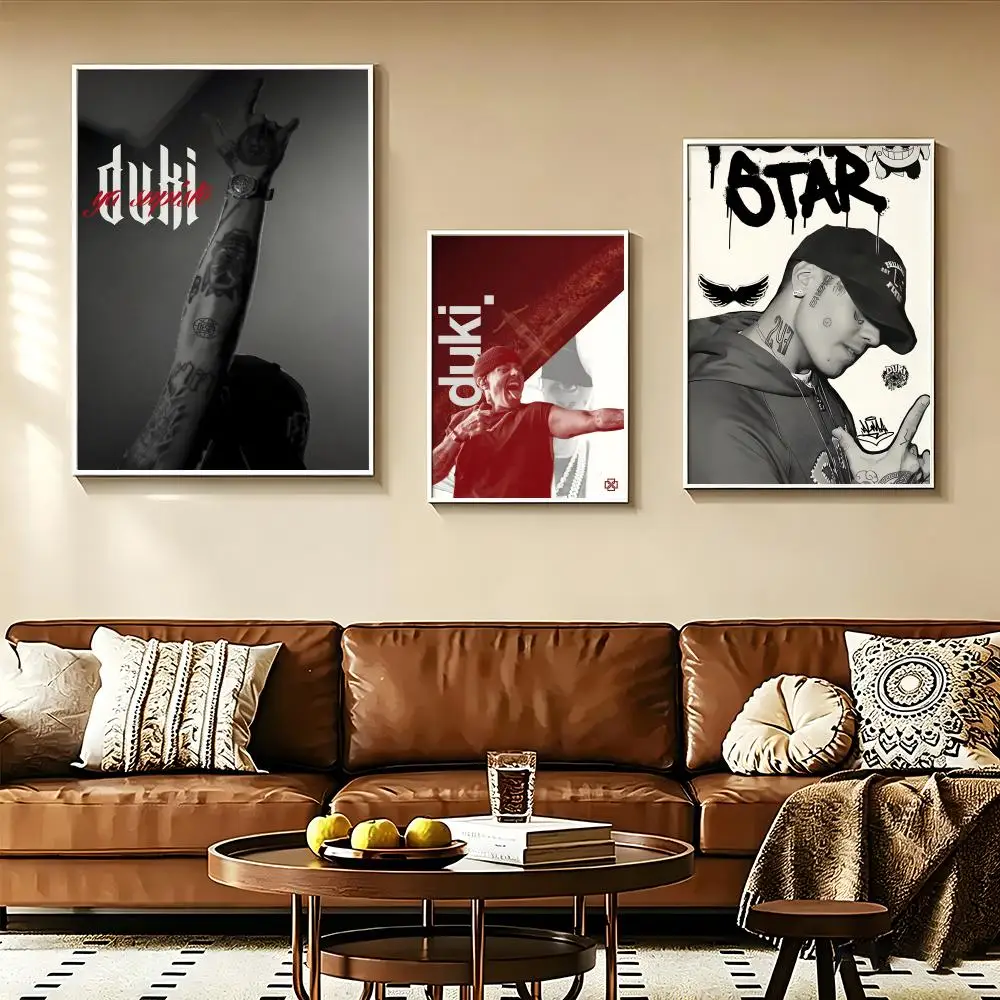 Musician D-Duki Poster Posters Self-adhesive Paper Print Home Living Room Bedroom Entrance Bar Cafe Art