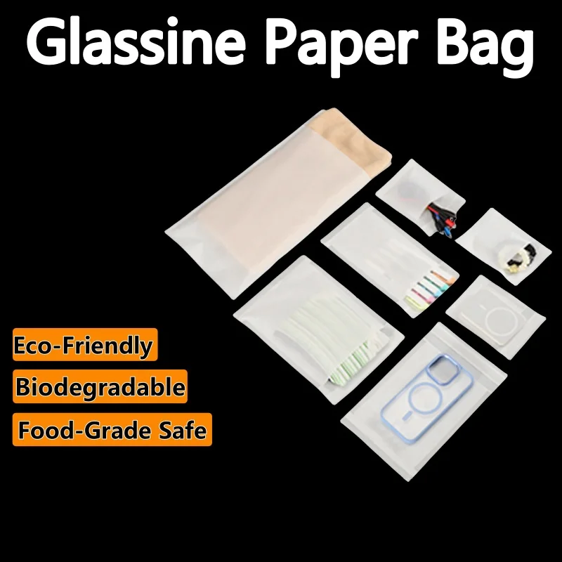 StoBag, Pergaminen-Papier-Selbstbeutel, biologisch abbaubar, sicher in Lebensmittelqualität, Verpackung von Lebensmittelartikeln, kleinere Produkte,