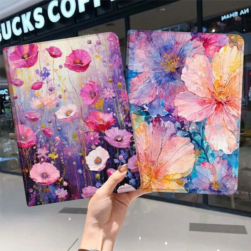

Oil Painting Color Flower For iPad Pro Air Mini 2 3 4 5 6 7 7th 8th 9th 10th 11th 10.2 9.7 10.5 10.9 11 12.9 13 Tablet Case