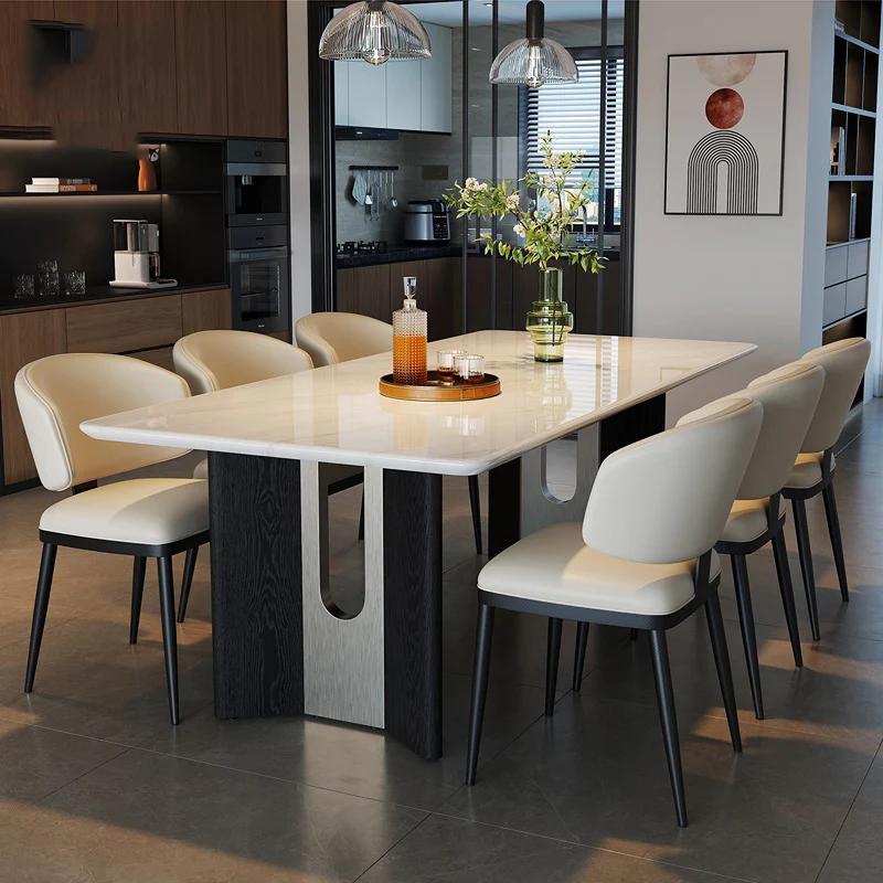 Feet Protect Dining Table White Luxury Nordic Space Saving Lounges Dining Table Clearance Mesas De Jantar Furniture Home