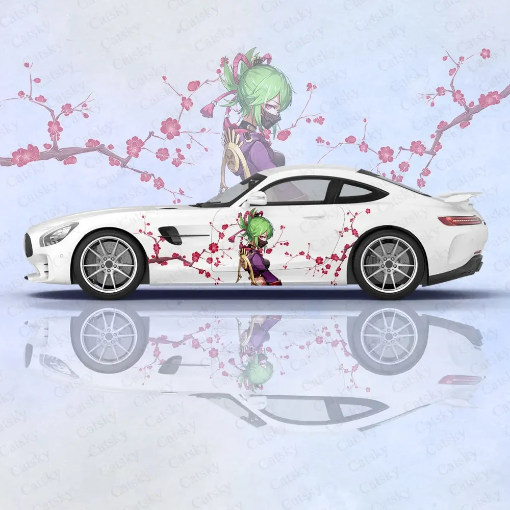 

Kuki Shinobu Genshin Impact anime Car Decal Protective Film Vinyl Side Graphic Wrap Accessories Painting auto Sticker