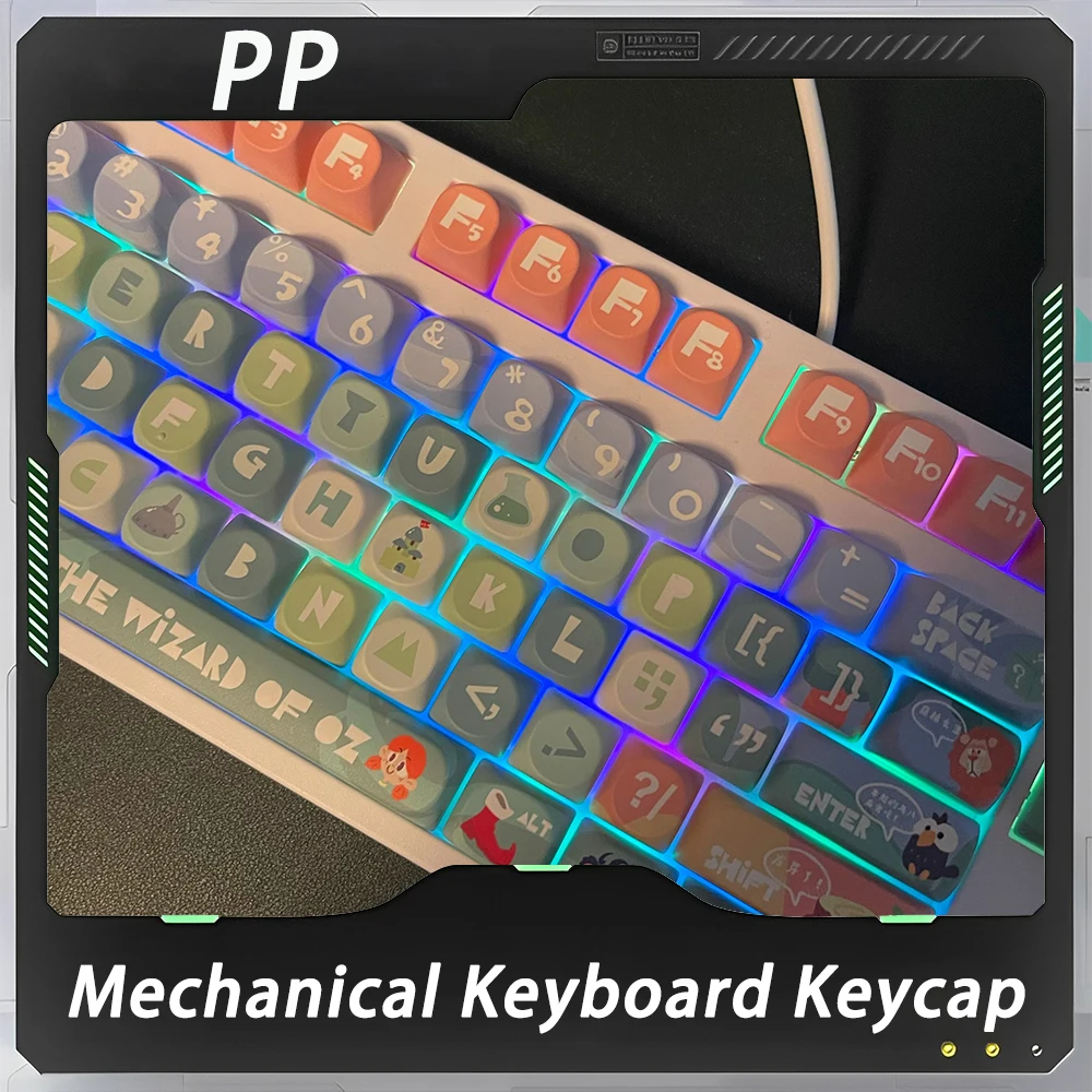 

PP The Wizard of Oz Keycaps Cherry SO Height 130 Keys Sublimation Mechanical Keyboard Keycap Sets PBT Anime Pc Gamer Accessories