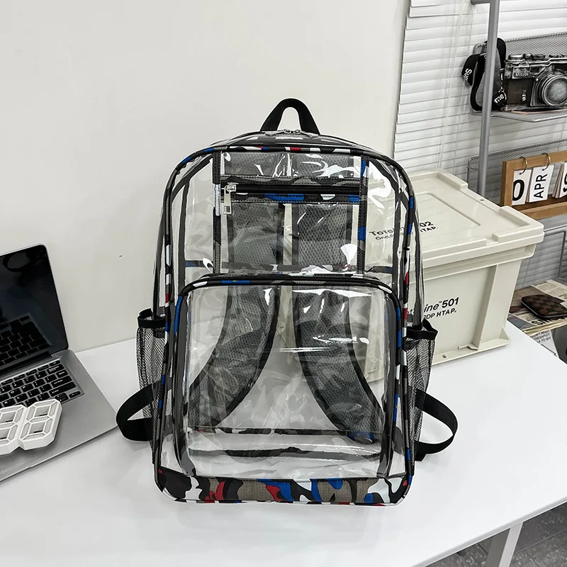 Couple Backpack High Quality Environmentally Friendly Pvc Transparent Backpack Fashionable Anti-splashing Student Jelly Backpack