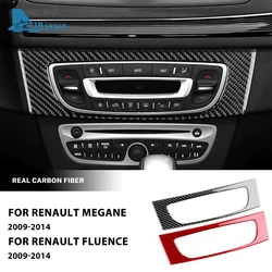 Real Soft Carbon Fiber Sticker For Renault Fluence Megane 3 RS 2009 2010 2011 2012 2013 2014 2015 LHD RHD Car Central Control CD