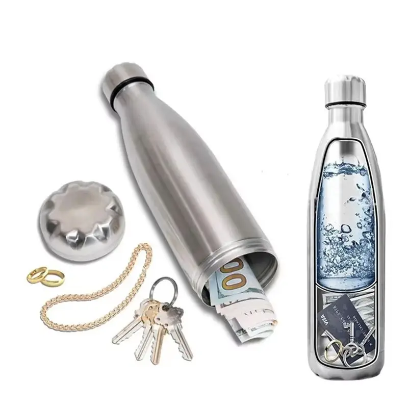 A21Q -750Ml Portable Water Bottle Secret Stash Pill Organizer Can Safe Spot For Money Bonus Key Ring Box