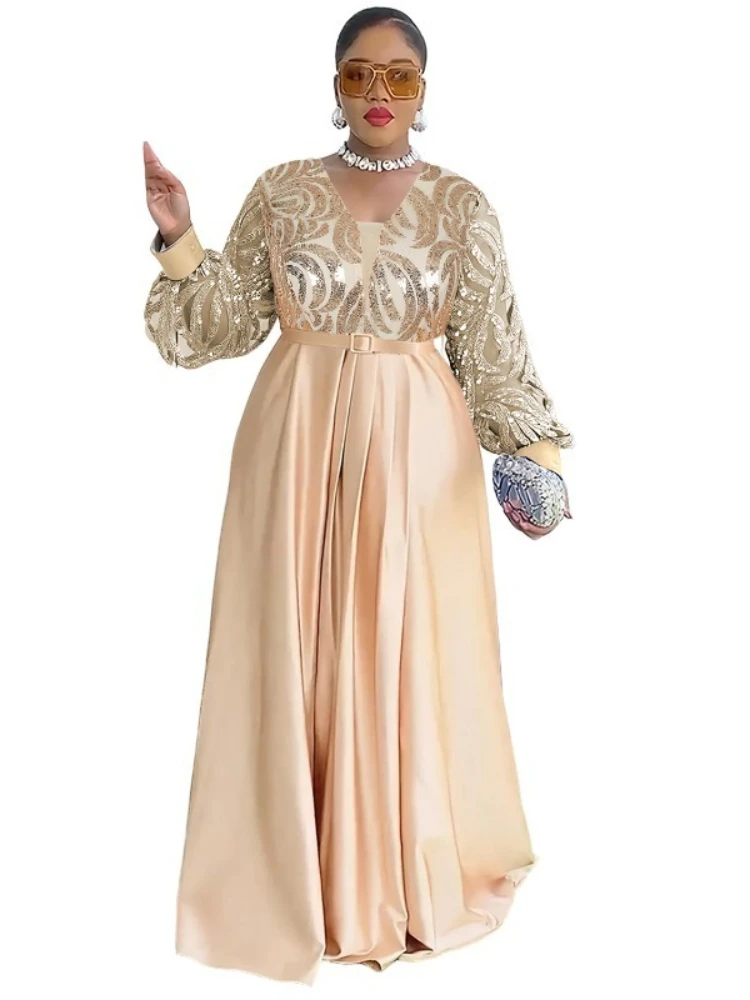 

Элегантные африканские платья больших размеров для женщин, новинка 2023 года, африканская одежда, Турция, длинное платье для свадебной вечеринки, Дашики, Анкара, наряды, халат