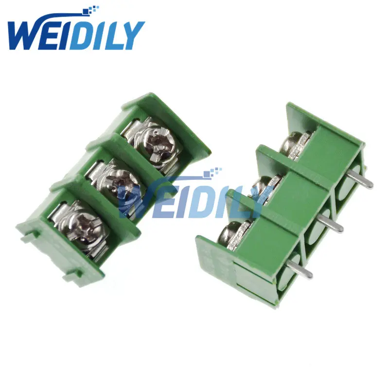 10PCS KF7.62-3P 7.62mm Pitch Connector PCB Screw Terminal Block Connector 3pin 300V 20A 22-12AWG