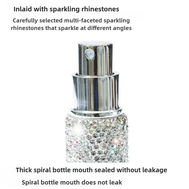 10ml คริสตัลสเปรย์น้ําหอมขวดรีฟิลขวดมินิแบบพกพา Bling Glitter คอนเทนเนอร์เครื่องสําอางที่ว่างเปล่า Atomizer ขวด