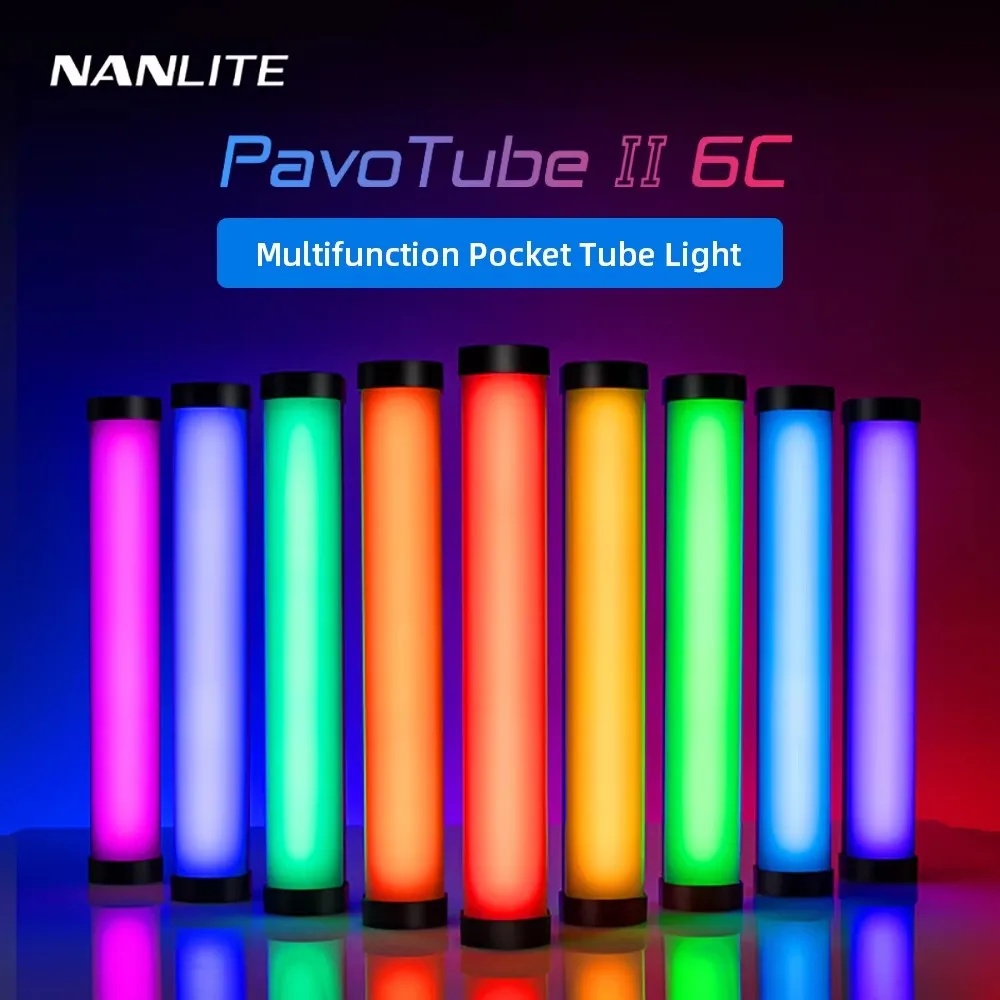 

Nanguang Nanlite PavoTube II 6C LED RGB Light Tube Portable Handheld Photography Lighting Stick CCT Mode Photos Video Soft Light