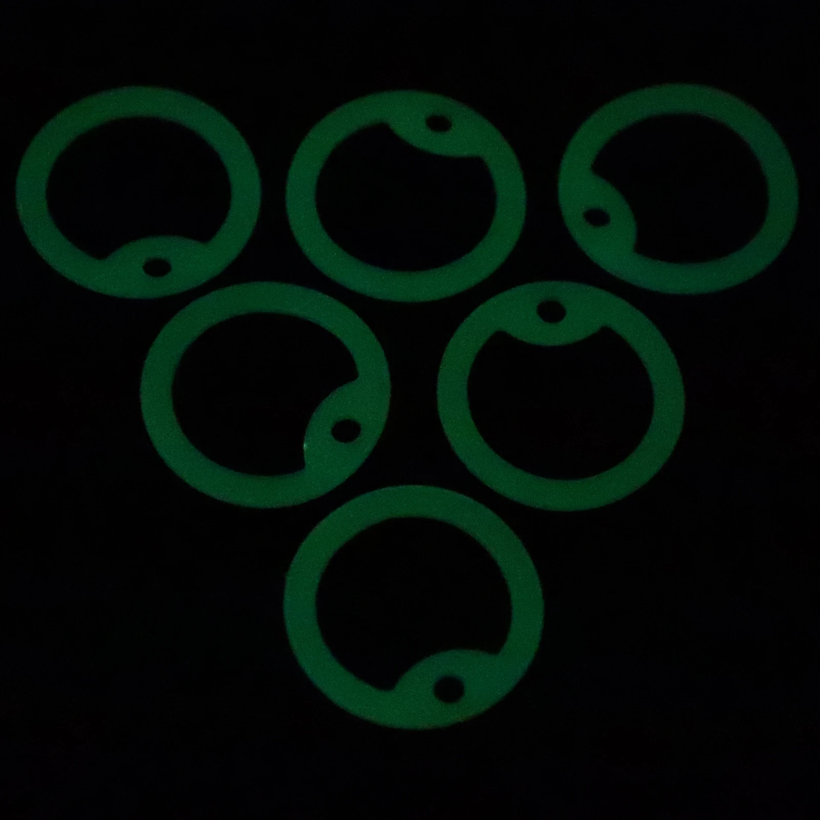 

6Pcs Silicone Dog Tag Protector Glow in Reducing Ring Silent Pet Id Tag Covers Lightweight Flexible