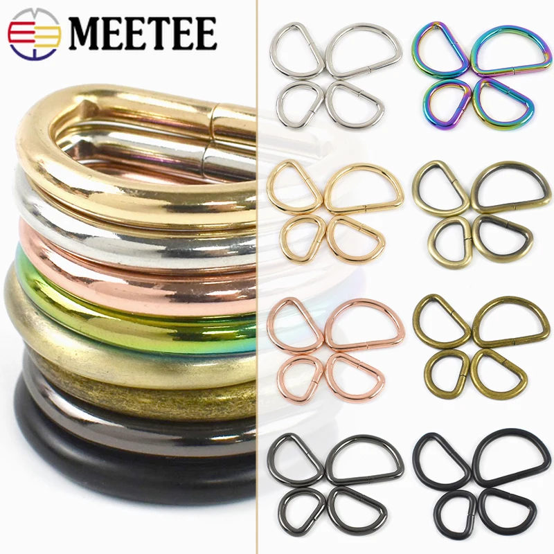 

10Pcs 16-50mm D Ring Metal Buckles Connect Rings for Backpack Shoulder Strap Buckle Pet Collar Hook DIY Hardware Accessories