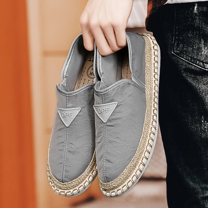 Men Loafers Shoes 2023 Fisherman Shoes New Men Summer Casual Sneakers Male Trend Canvas Driving Shoes Men