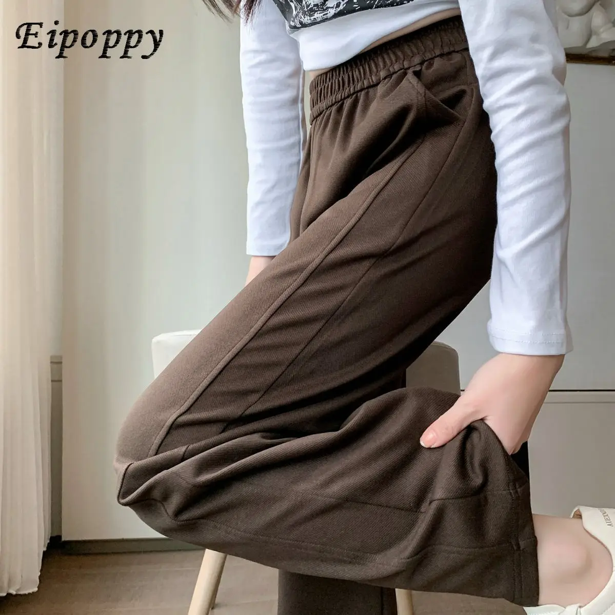 سراويل موزة ضيقة للنساء ، سراويل فضفاضة عتيقة ، تدلى ، مستقيم ، مطابقة للجميع ، ساق واسعة ، رياضة نسائية