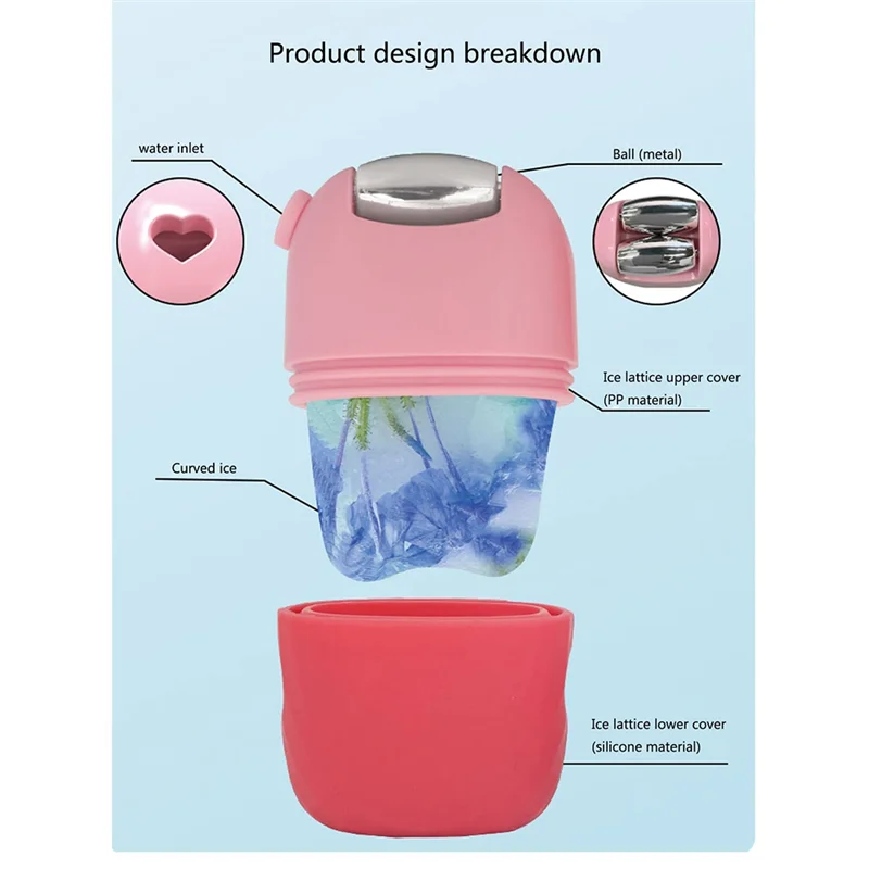 ABLN-Ice Roller สําหรับ Face & Eye, Beauty Skin Care ที่วางน้ําแข็งสําหรับใบหน้า,2 In 1 Multifunction Ice Roller