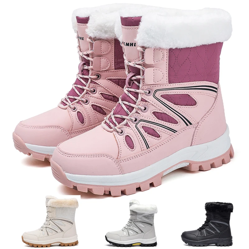 

Women's Snow Boots Winter Travel Casual Women's Platform Wear-resistant Cotton Shoes Anti Slip Hiking Work Cold Proof Boots New