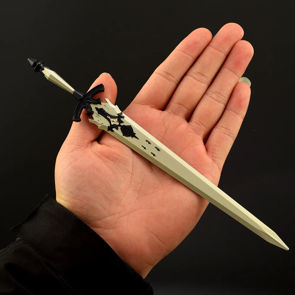 22cm Diamond  Keychain Fantasy Game  Cloud Strife Game Metal Sword  Model Home Ornament Decoration Crafts Toy