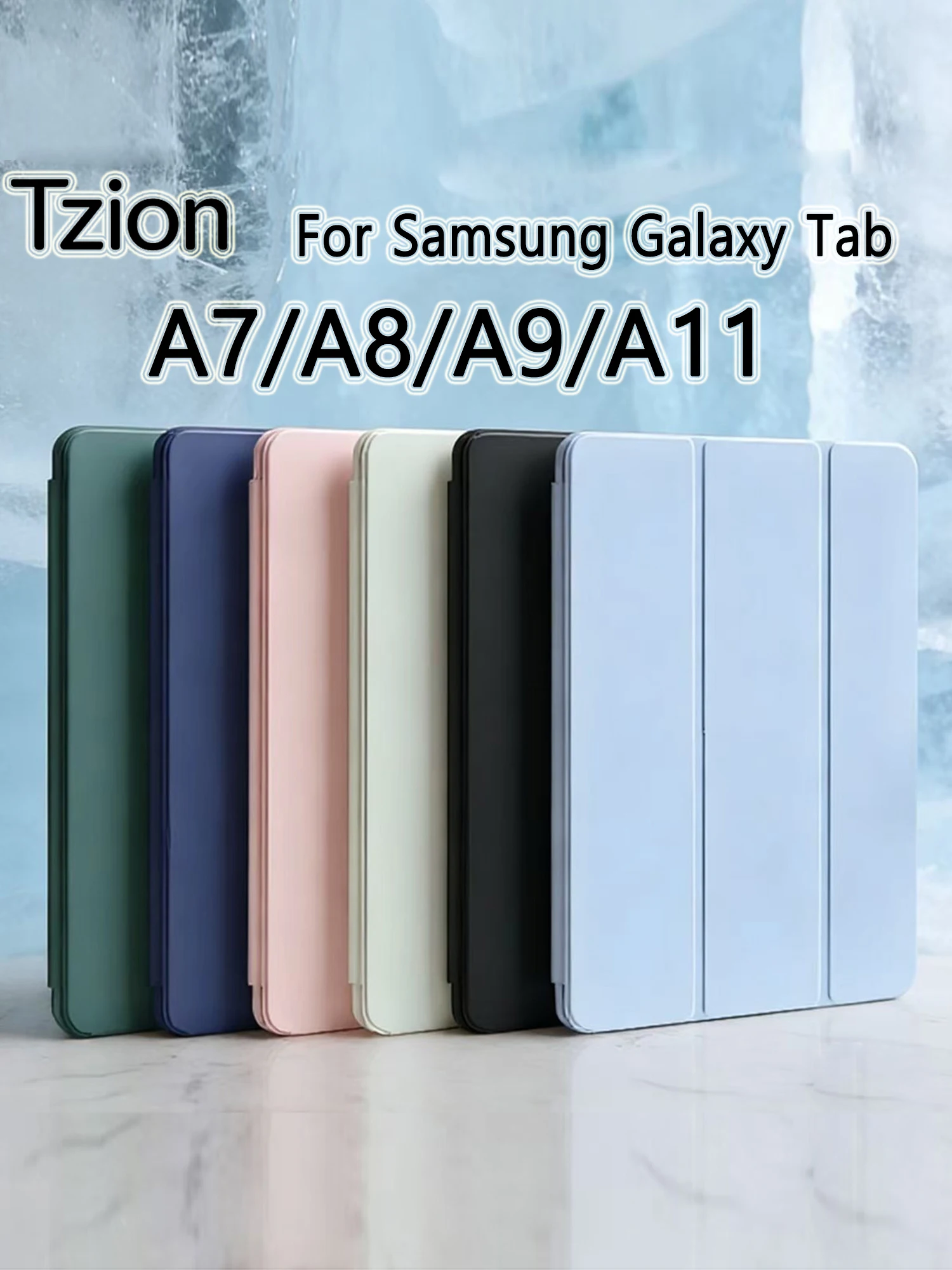 Für Samsung Galaxy Tab A7 Lite A8 A9+ A11+ 8.7 10.5 11 T220 T500 T505 X110 X210 X130 X230 Tablet-Hülle Magnetische Klapphülle mit Standfunktion – Detail 1