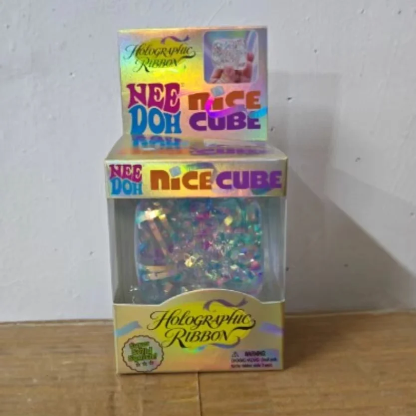 NeeDoh Holographic Ribbon Squeeze Toy, Sensory Gift