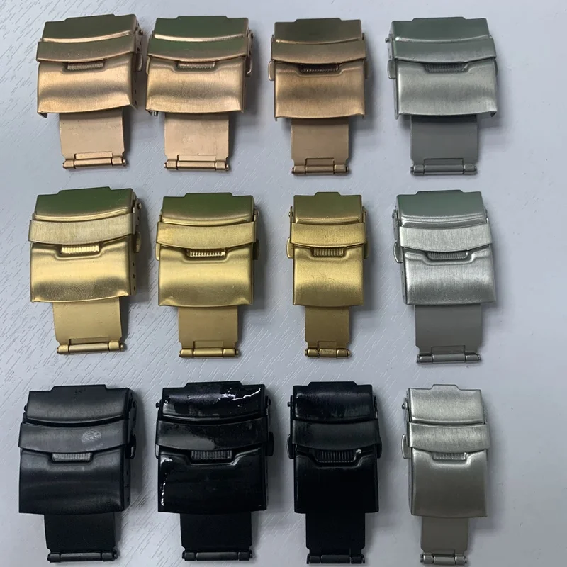 Orologi in acciaio inossidabile fibbie fibbia di distribuzione per cinturino cinturino con chiusura a bottone accessori per cinturino 16mm 18mm 20mm 22mm 24mm