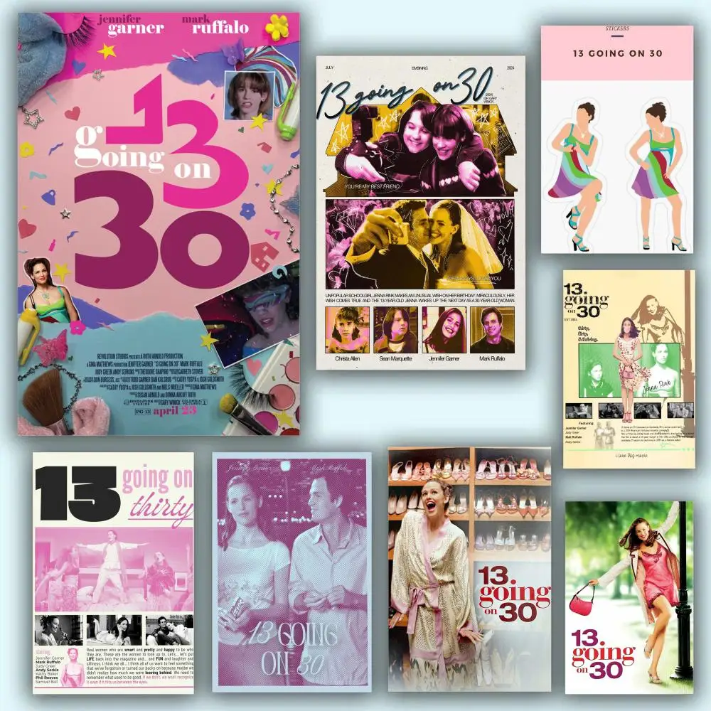 Classic Movie 13 Going On 30 Poster HD Anime Hot Theme Singer/OST/Movie-Waterproof Self-Stick Home Decor