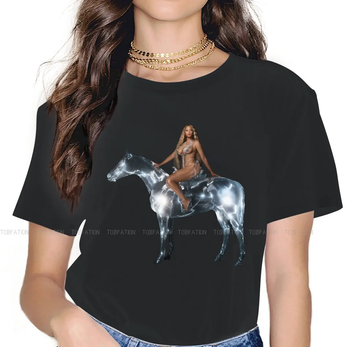 Bey My House O Neck TShirt Beyonce Renaissance Pure Cotton Classic T Shirt Girl Clothes New Design Hot Sale