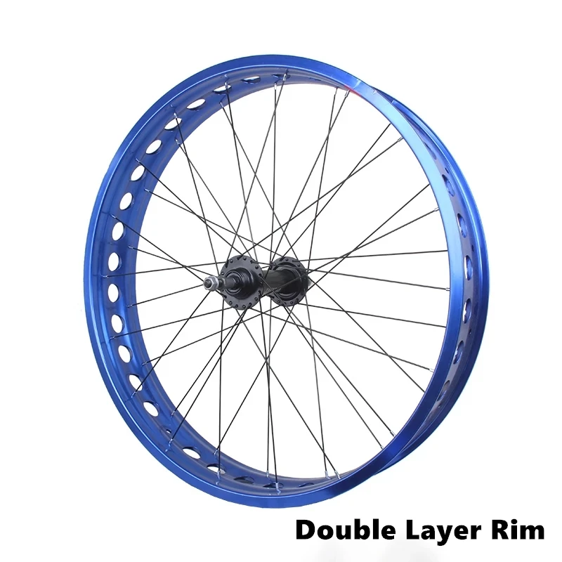 26X4.0 Snow Bike Wheel Set Super Wide 20 Inch Fat Bicycle Front and Rear Aluminum Alloy Rims Disc Brake Fit For Rotary Flywheel