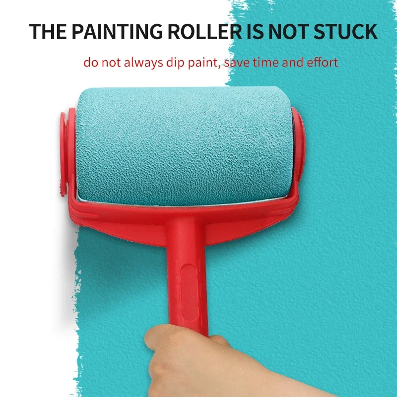 1.1M Multifunctional Household Extension Rod Wall Painting Decorate Painting Roller Rollers Runner 6PCS Paint Roller Brush Tool