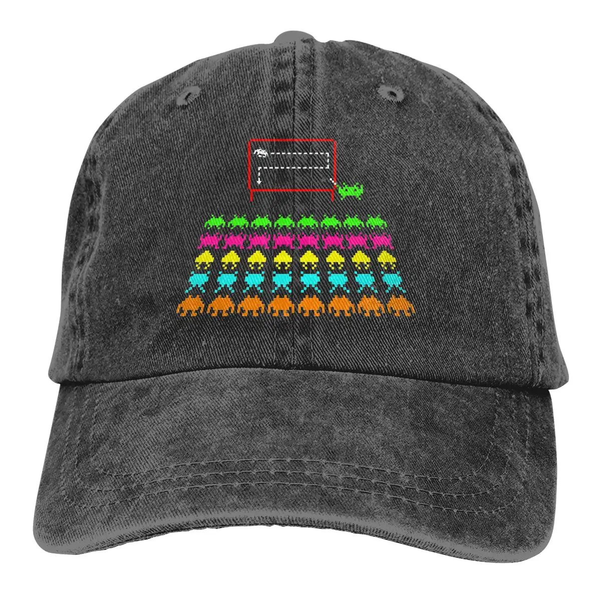 Space Invader School Baseball Cap Men 70s 80s Arcade Game Caps colors Women Summer Snapback Caps