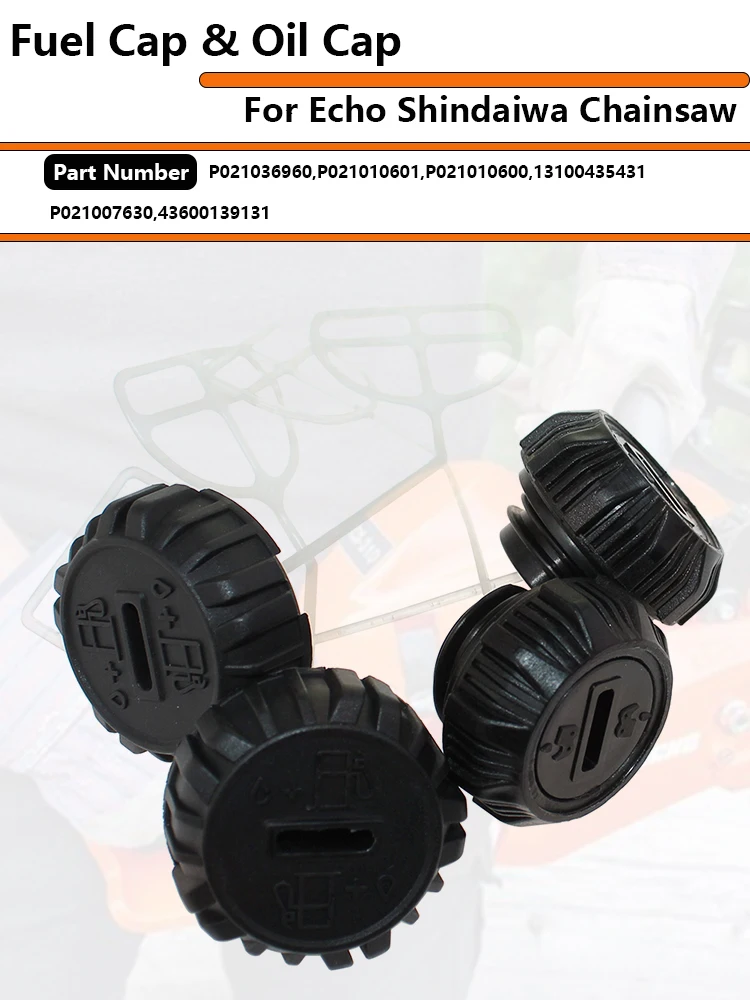 Bouchon de carburant bouchon d'huile pour Echo CS-4400 CS-5100 P 021036960 ,P 021010601 ,P 021010600 , 13100435431 ,P 021044580 , 43600119831 , 43600139232 ,