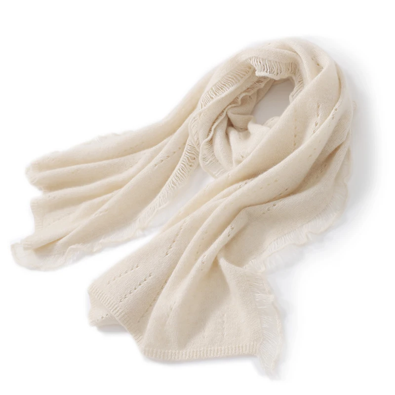 Beauty control is super exciting! 100% cashmere women's knitted scarf, fashionable and warm shawl scarf, neck and outer outfit